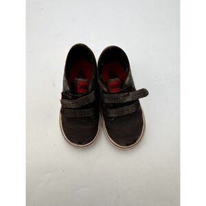 Vans Toddler Size 7 Low Top Double Velcro Strap Sneakers Skate Shoes Dark Brown